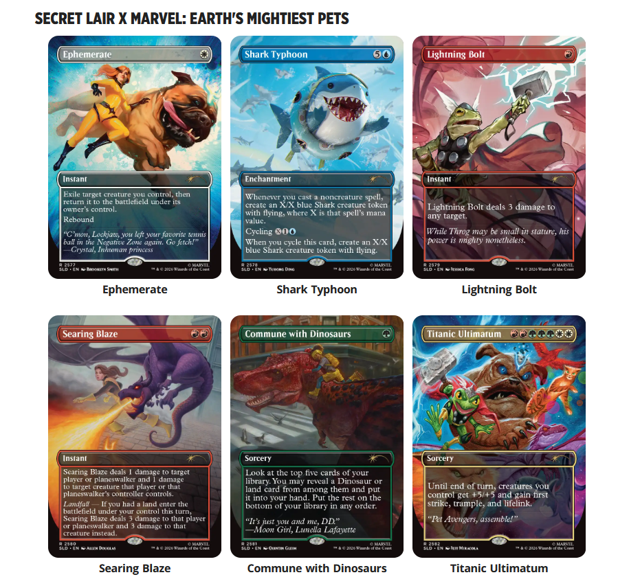 Secret Lair x Marvel: Earth’s Mightiest Pets